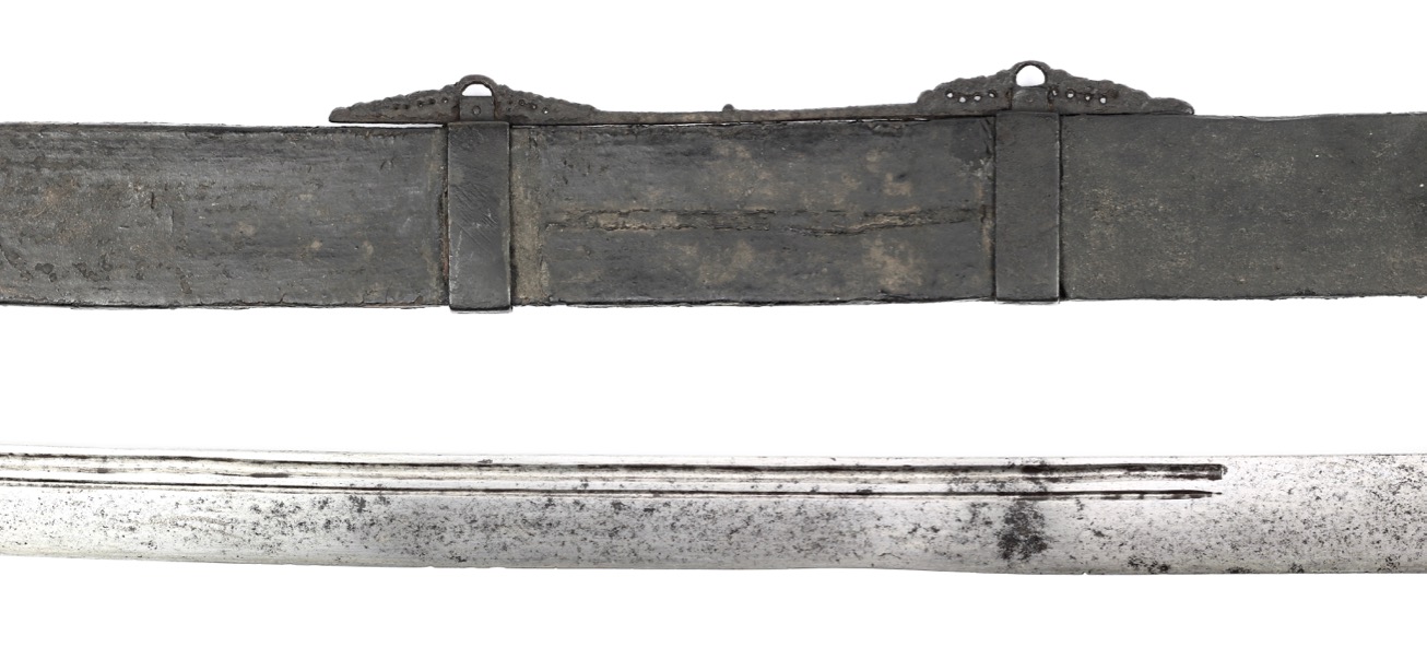 A classic Chinese iron mounted saber