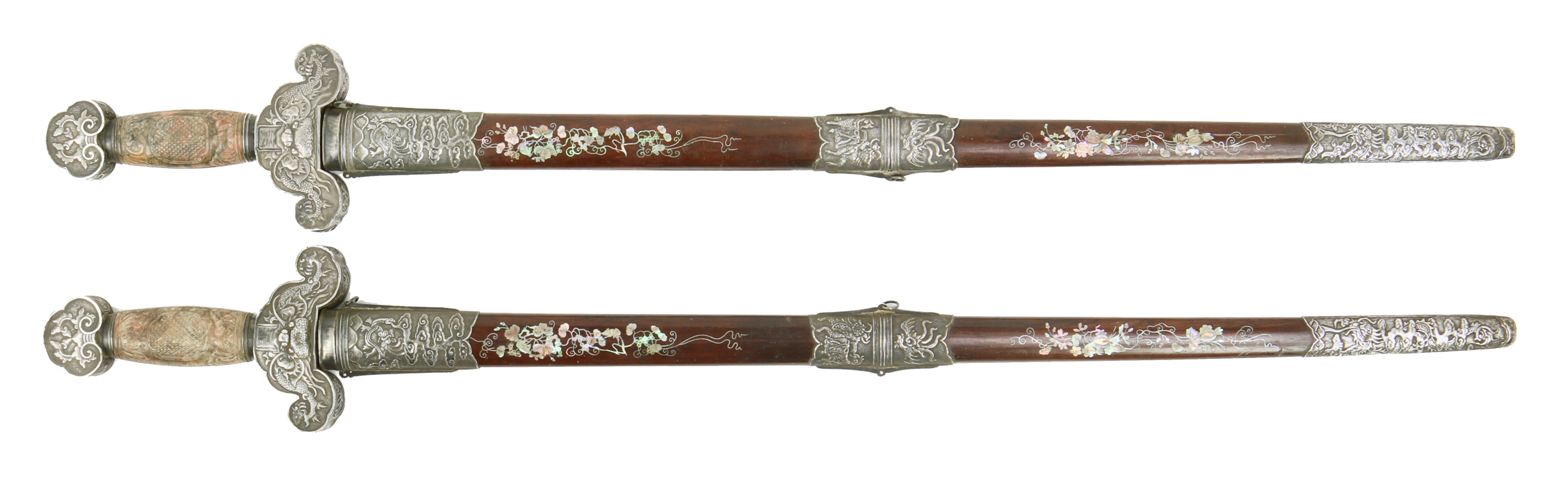 Pair of matched Vietnamese straightswords