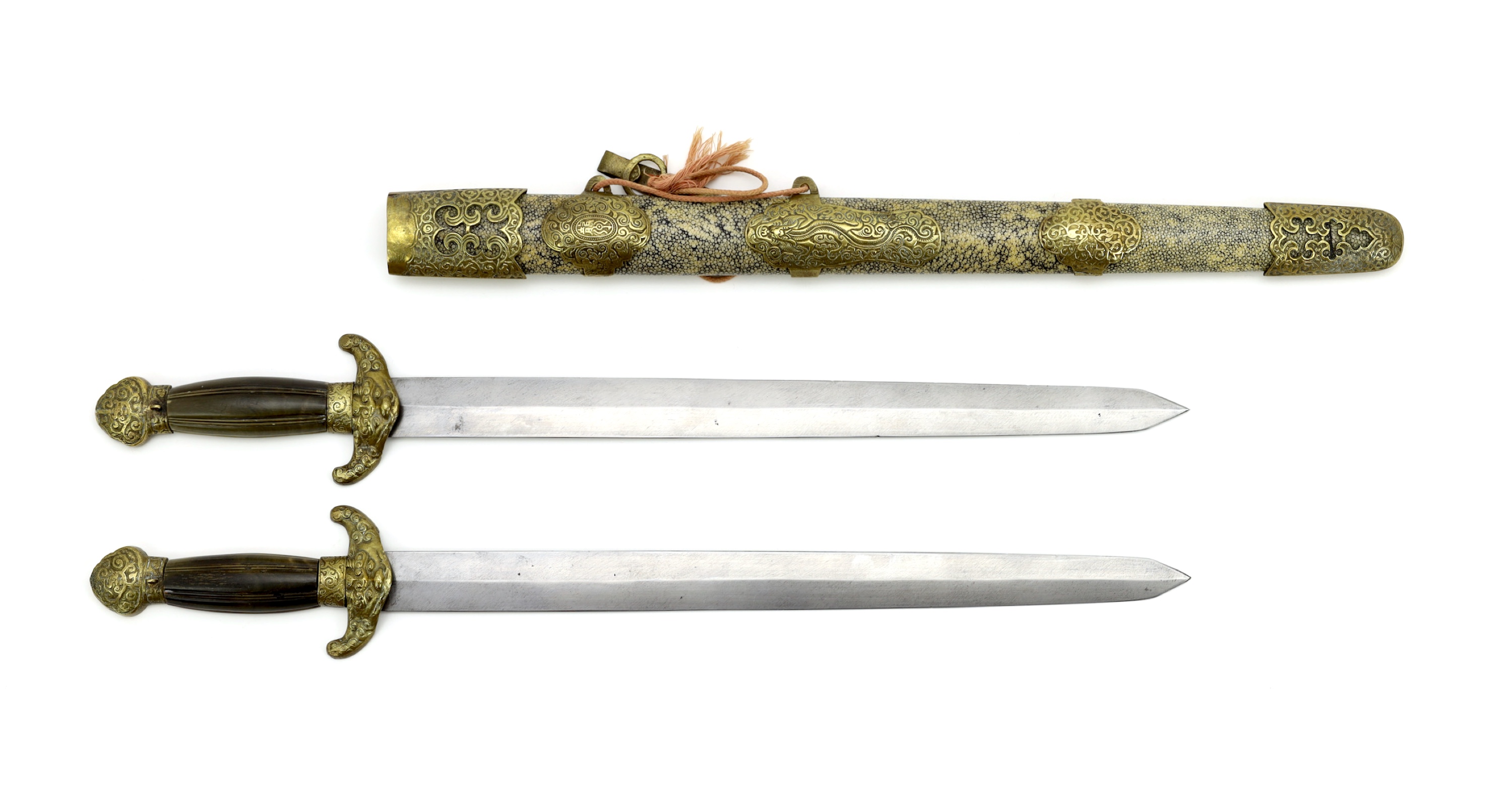 Chinese double swords with hook