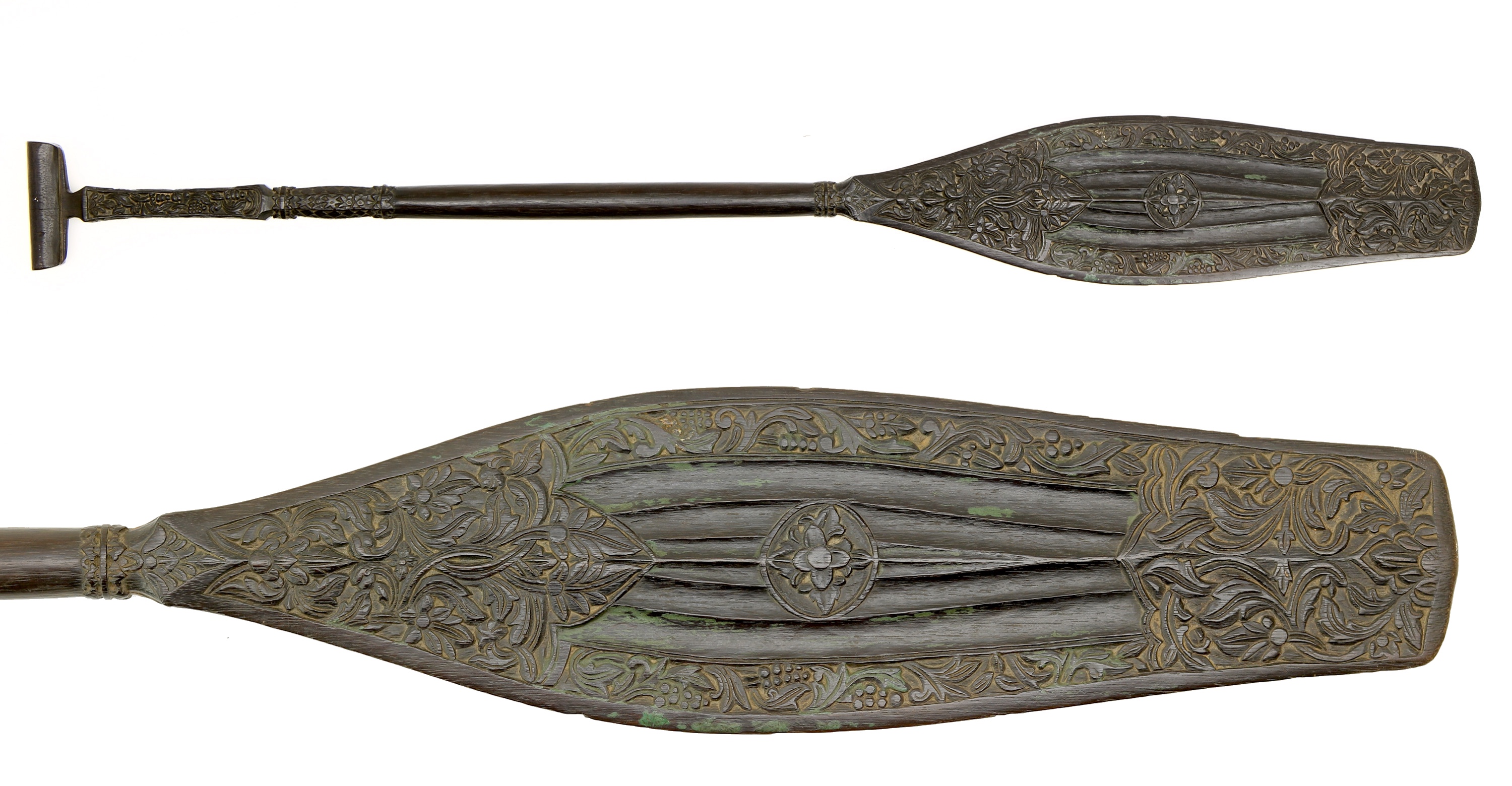 Dayak carved paddle
