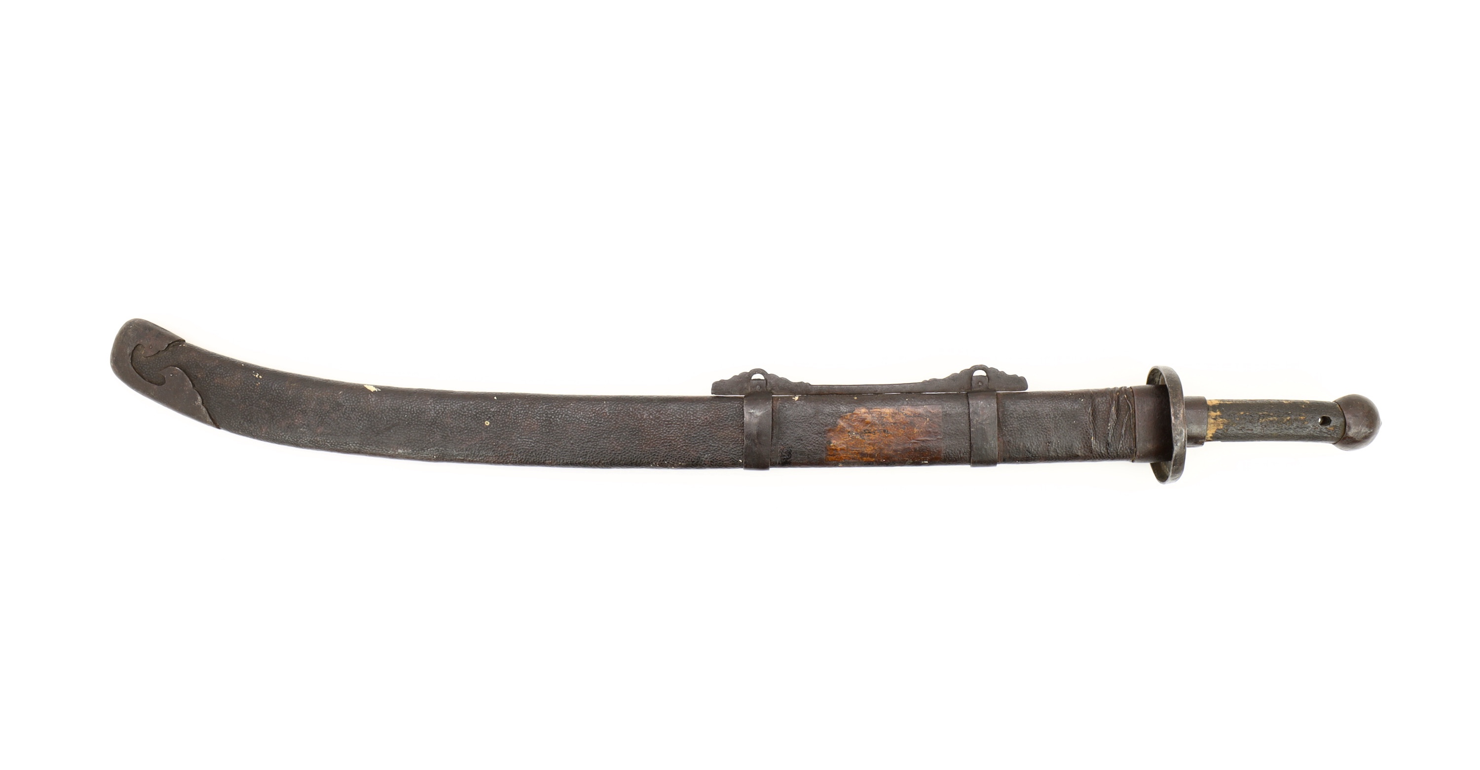 Qing military saber with Manchu label