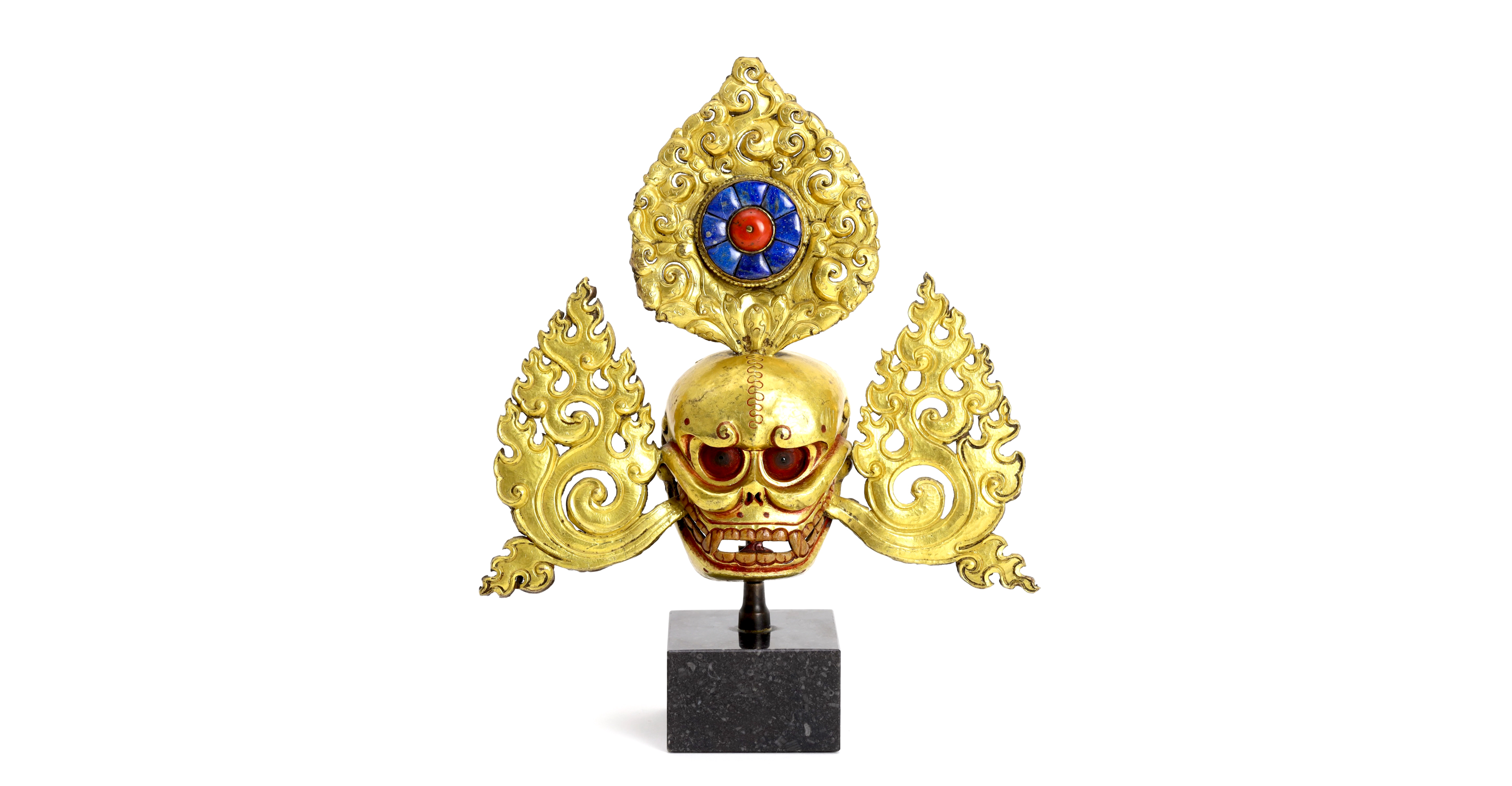 Tibetan oracle hat ornament