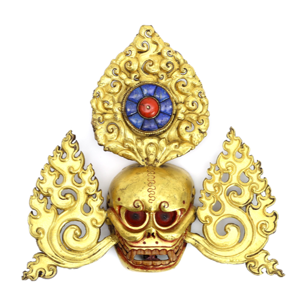 Tibetan oracle hat ornament