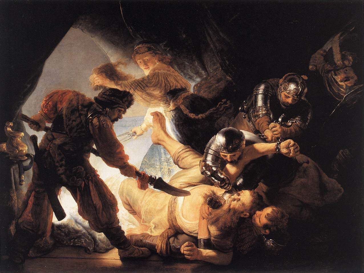 Rembrandt the blinding of samson