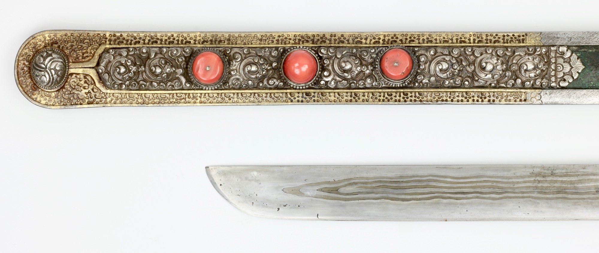Tibetan sword scabbard endpiece