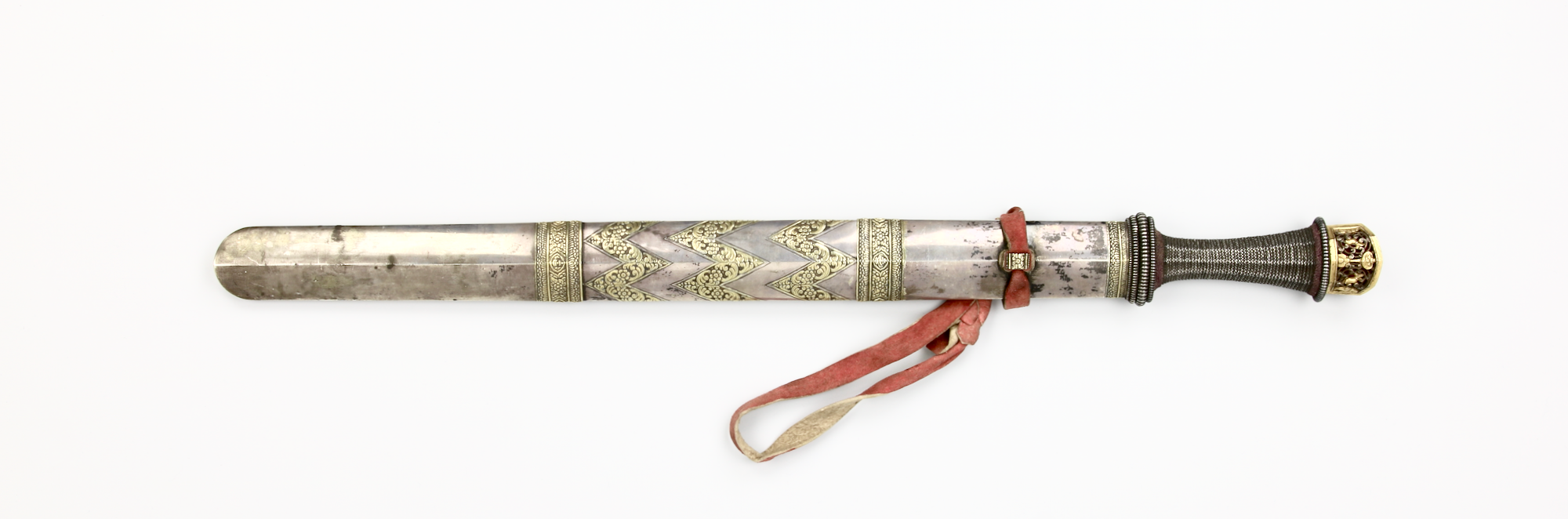 A Bhutanese royal sword with churi chenm scabbard