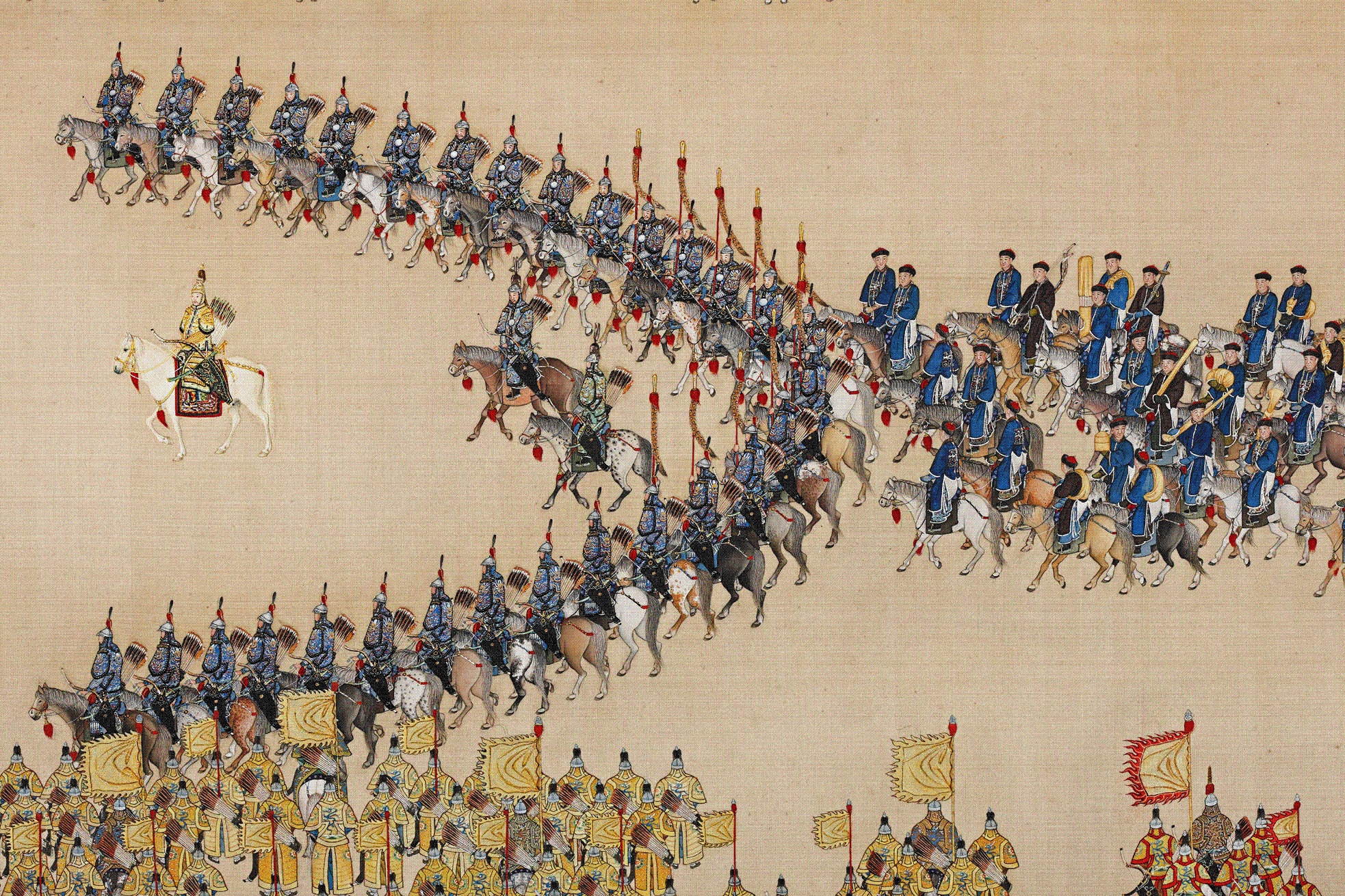 Qianlong and guards
