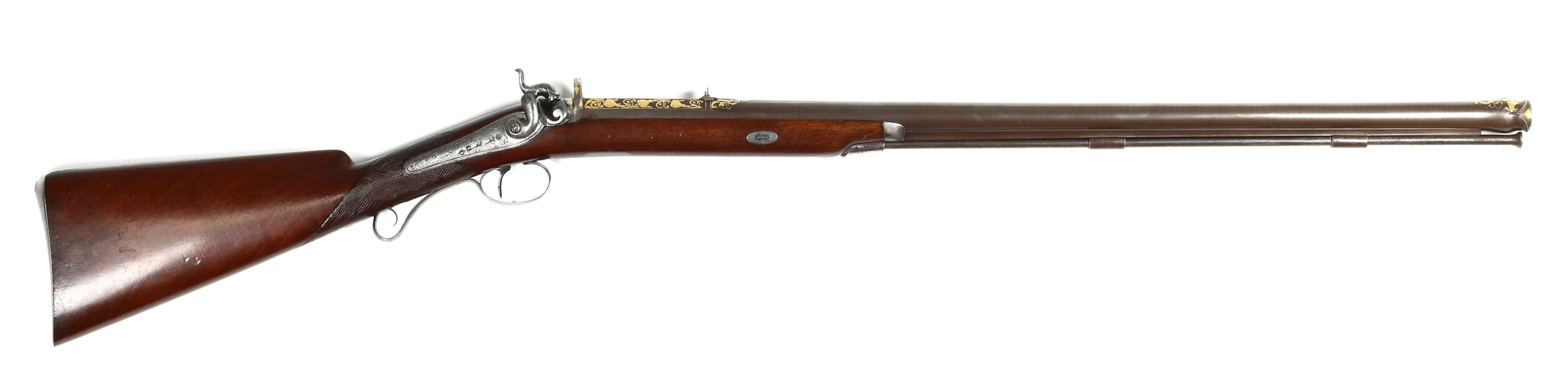 English large caliber hunting rifle with 18th-century Ottoman barrel
