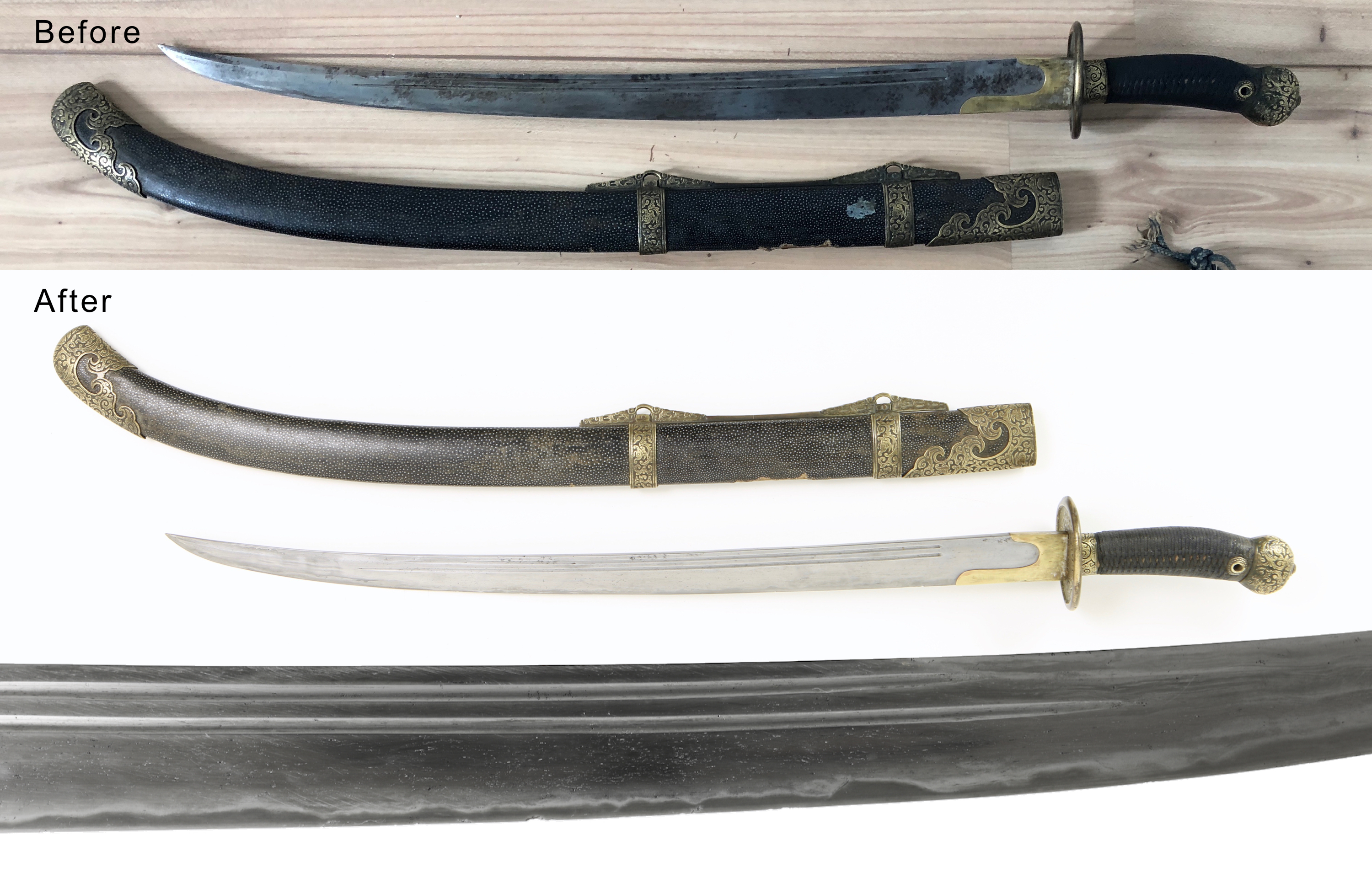 Antique Chinese saber polished by Philip Tom