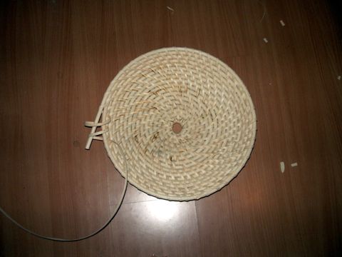 Making a Chinese rattan shield 5
