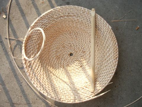 Making a Chinese rattan shield 6