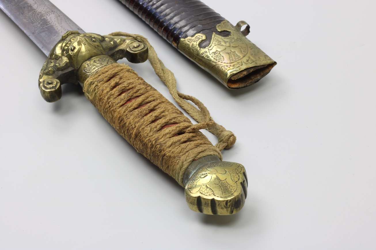 Antique Chinese practice sword