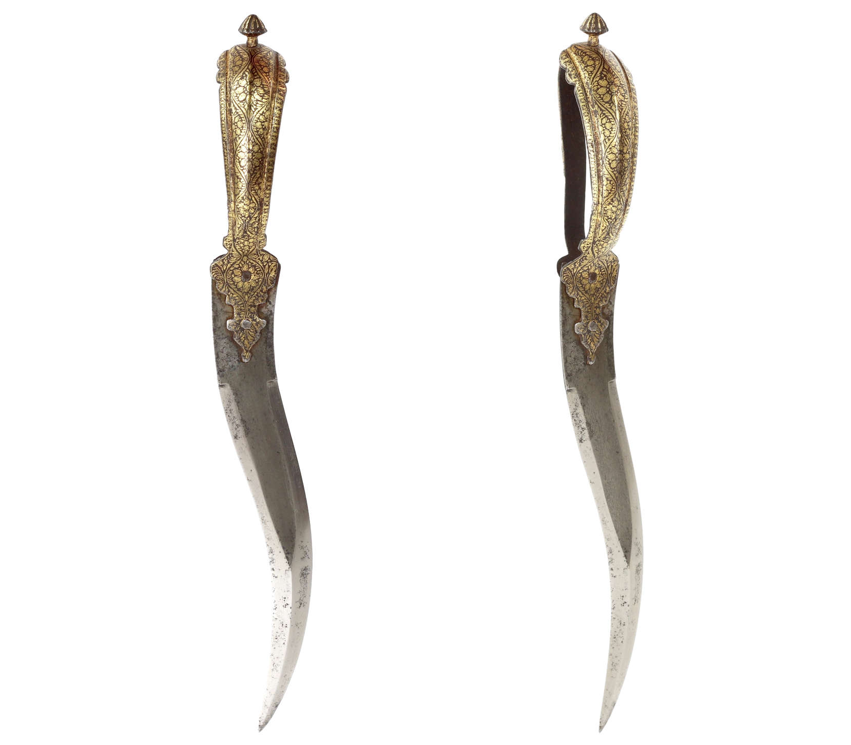 A fine north Indian bichuwa dagger with gold decor