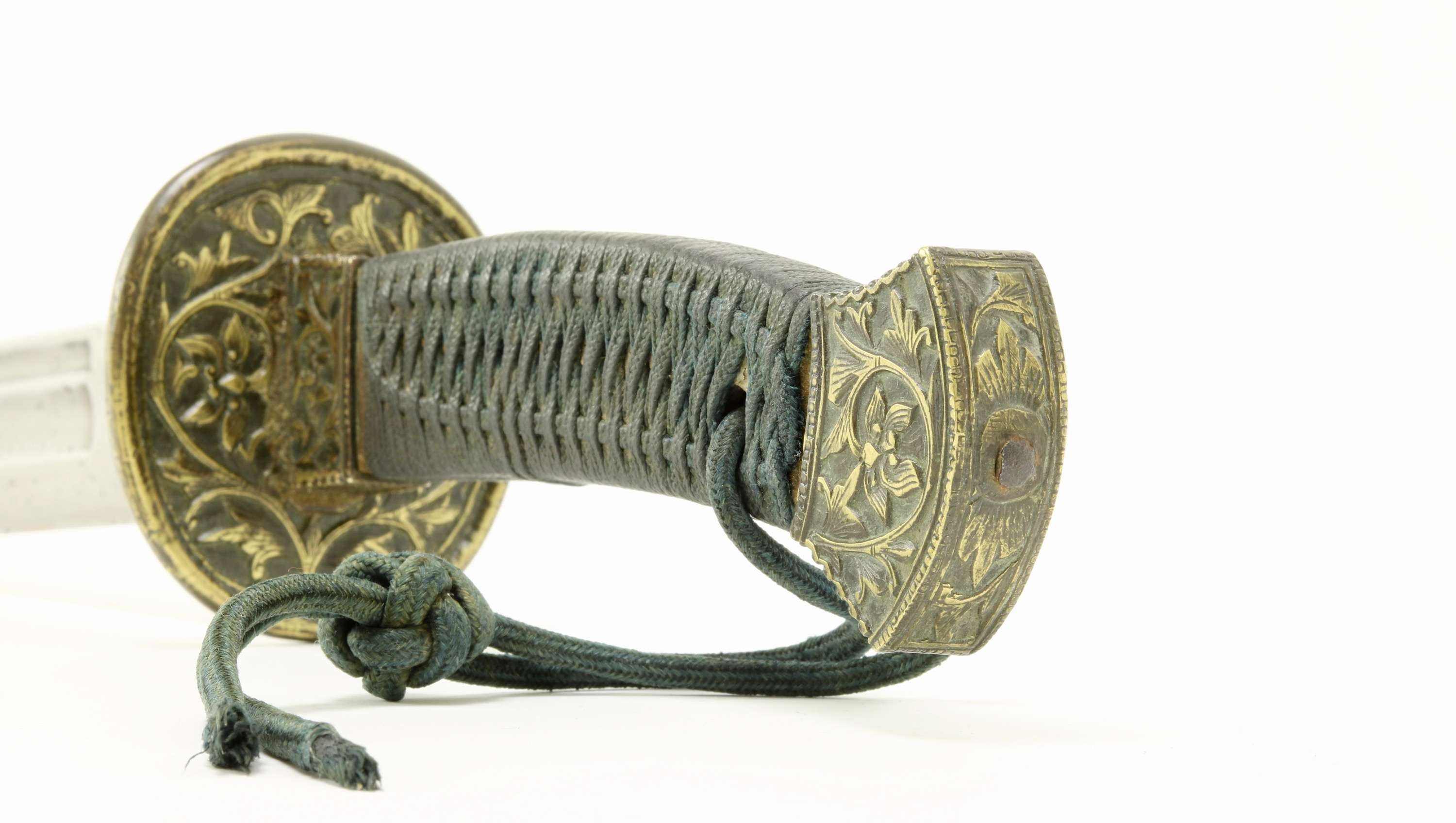 Antique Chinese officer saber in the angular style