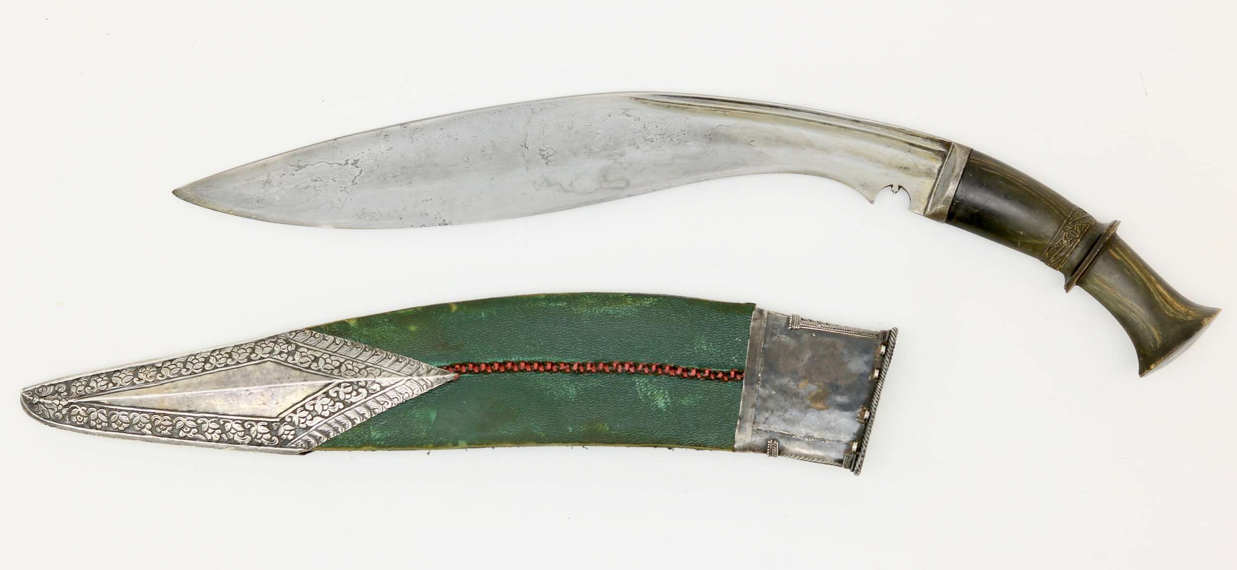 19th century silver mounted kukri