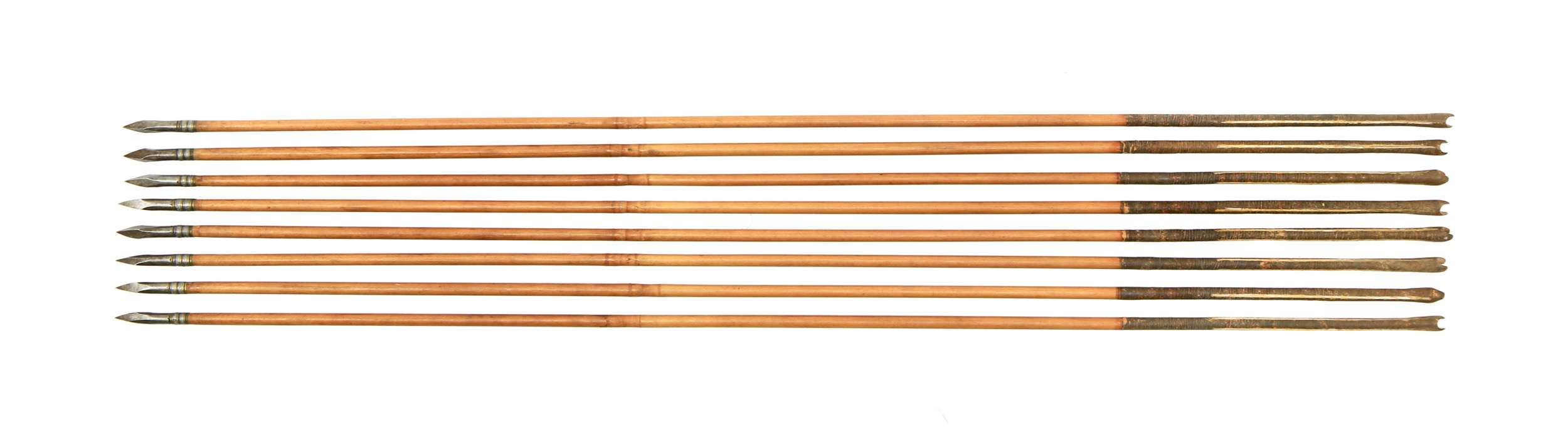 Set of eight Indian armor piercing arrows