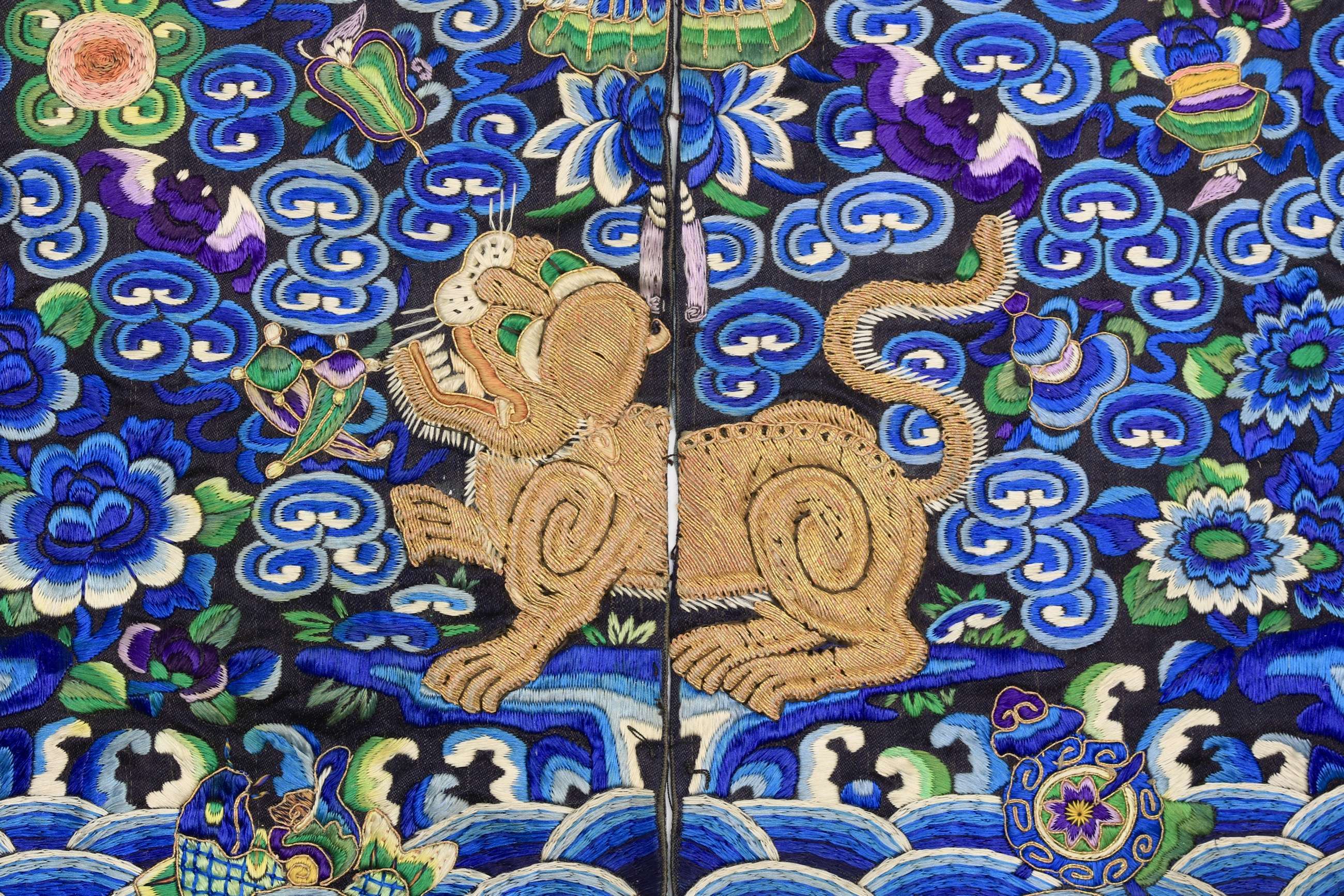 Qing military panther badge of the sixth rank