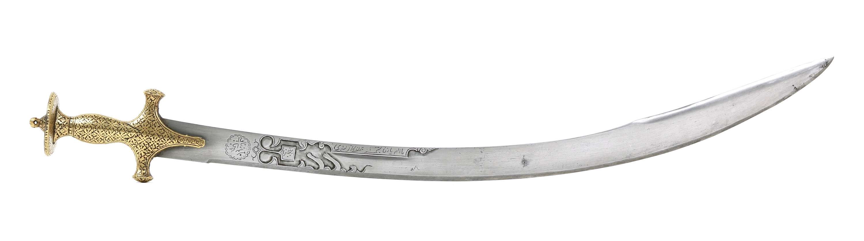Fine dated talwar from Ratlam with Mamluk style blade