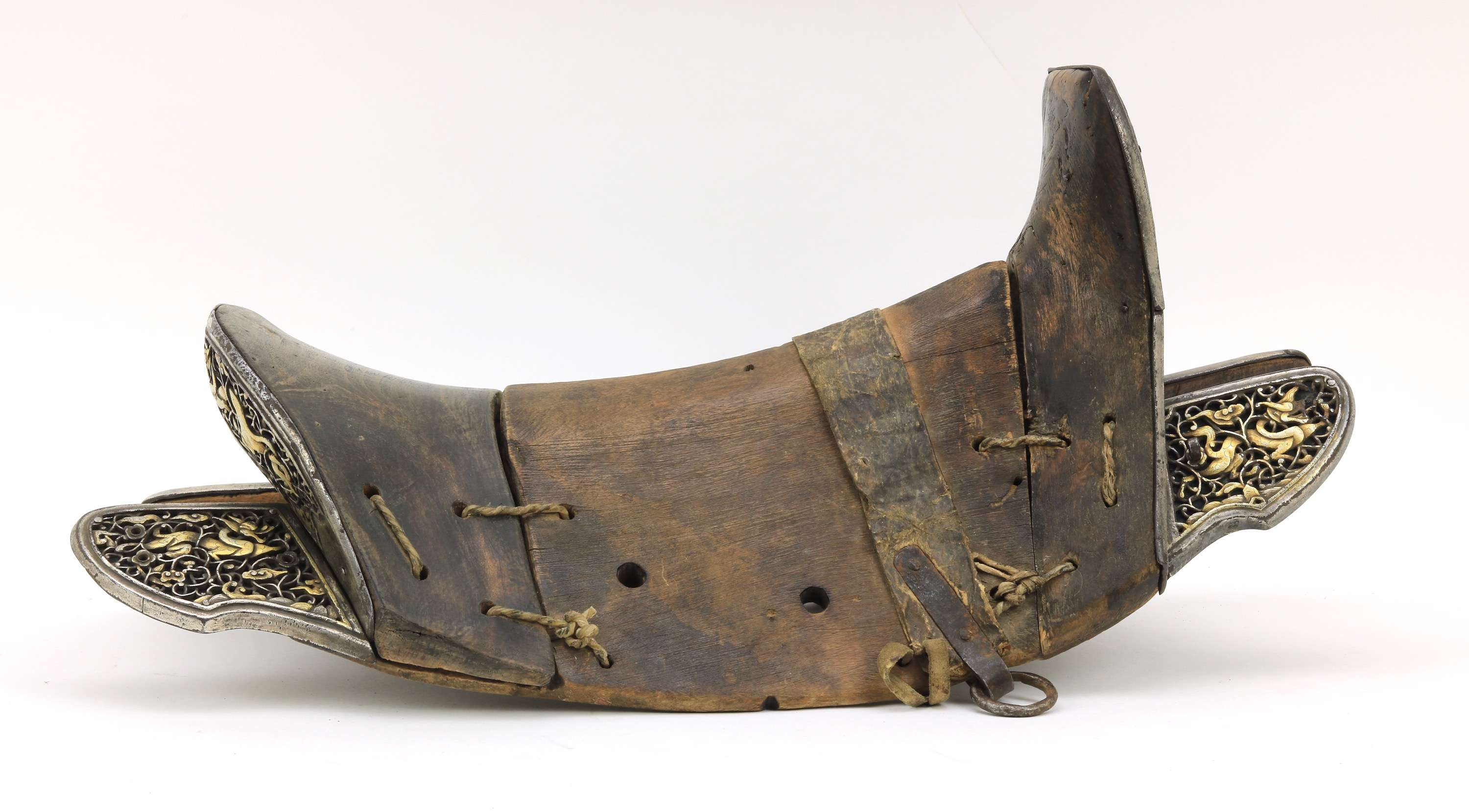 Pierced iron saddle