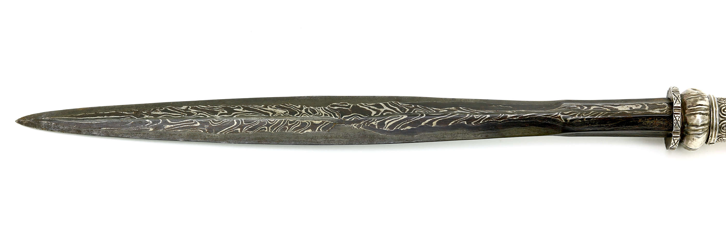 Bali tombak with twist-core blade