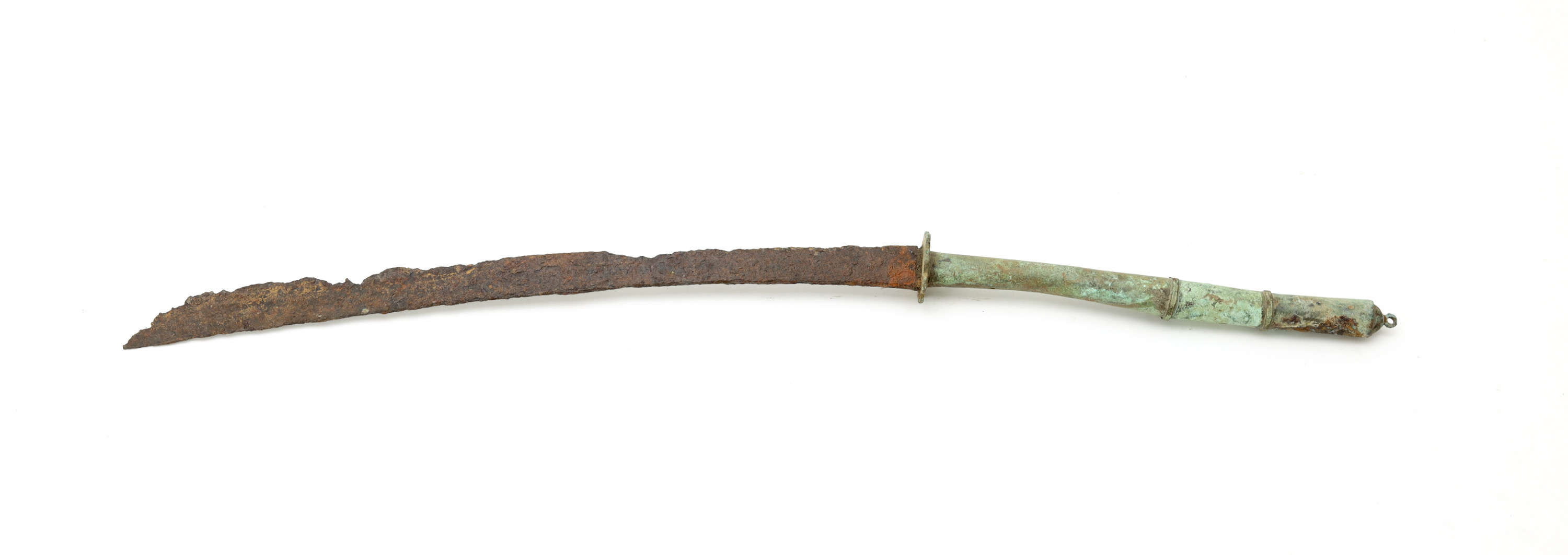 Old excavated southeast asian dha sword