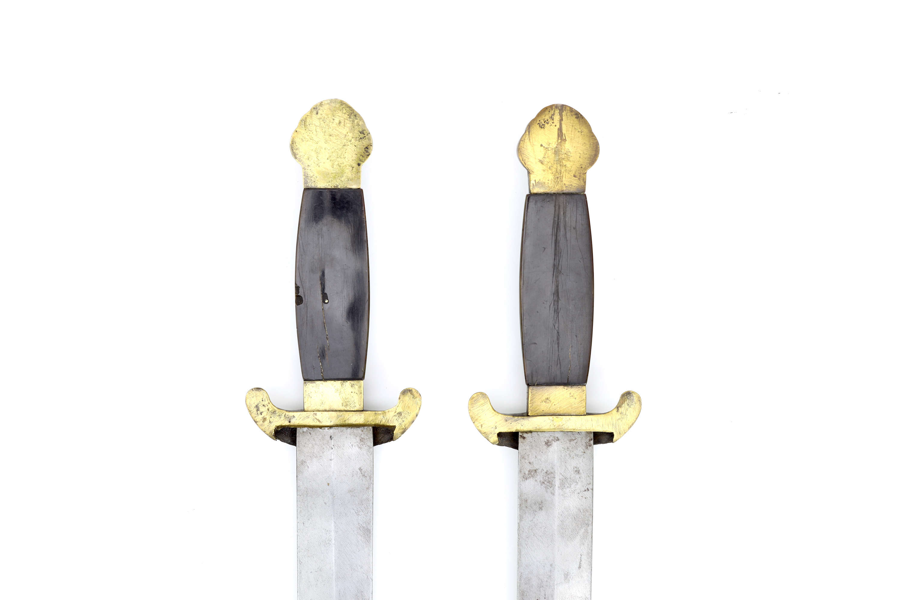Chinese double shortswords with ray skin covered scabbard