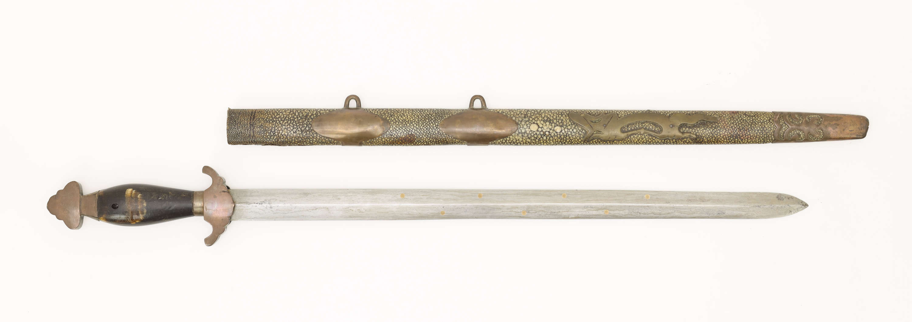 Antique Chinese fighting jian sword