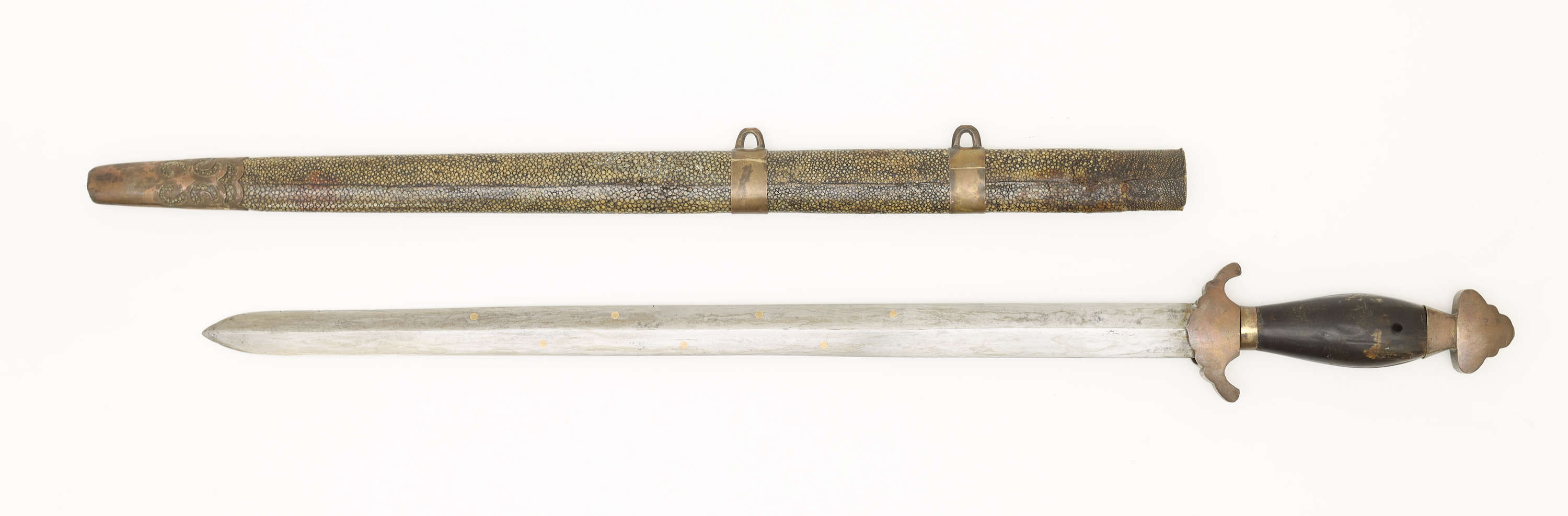 Antique Chinese fighting jian sword