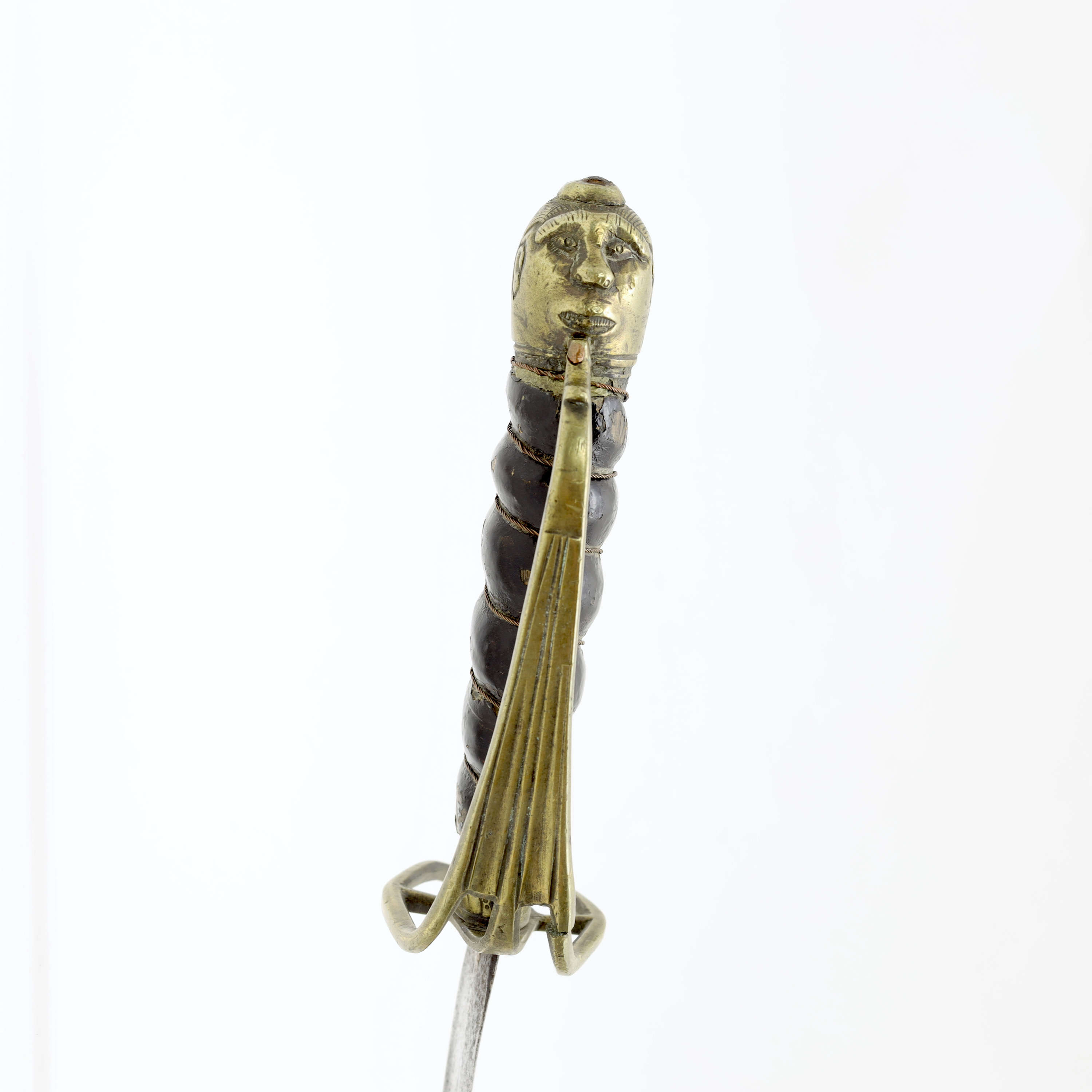 Unusual Chinese saber with figure head pommel