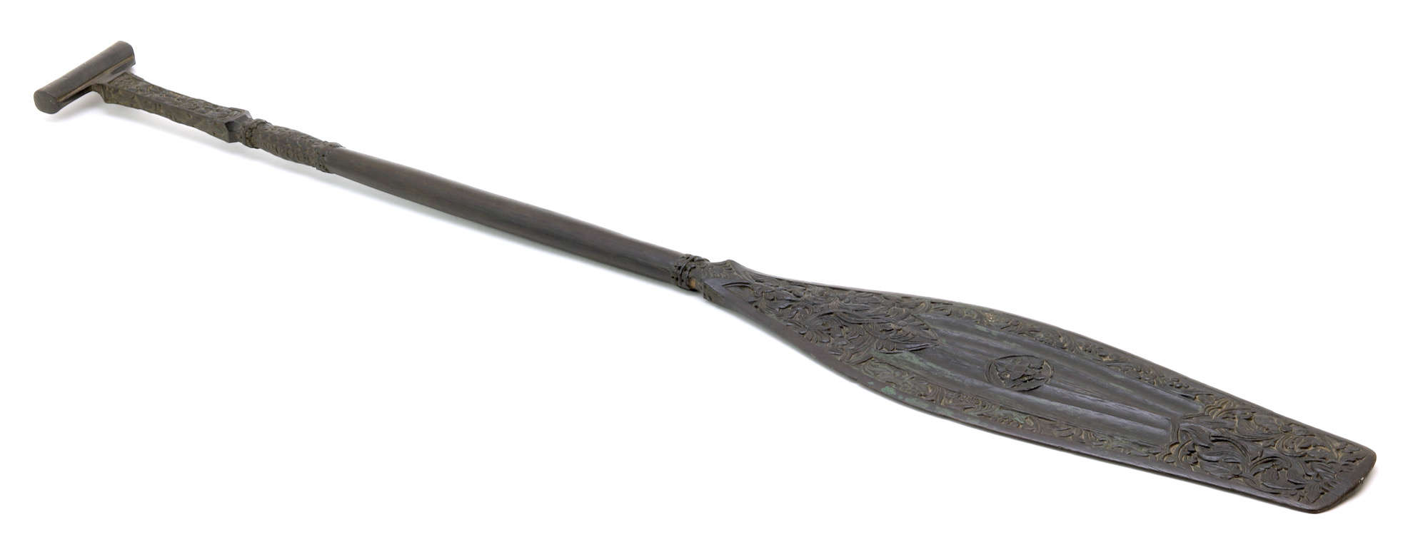Dayak ceremonial carved paddle