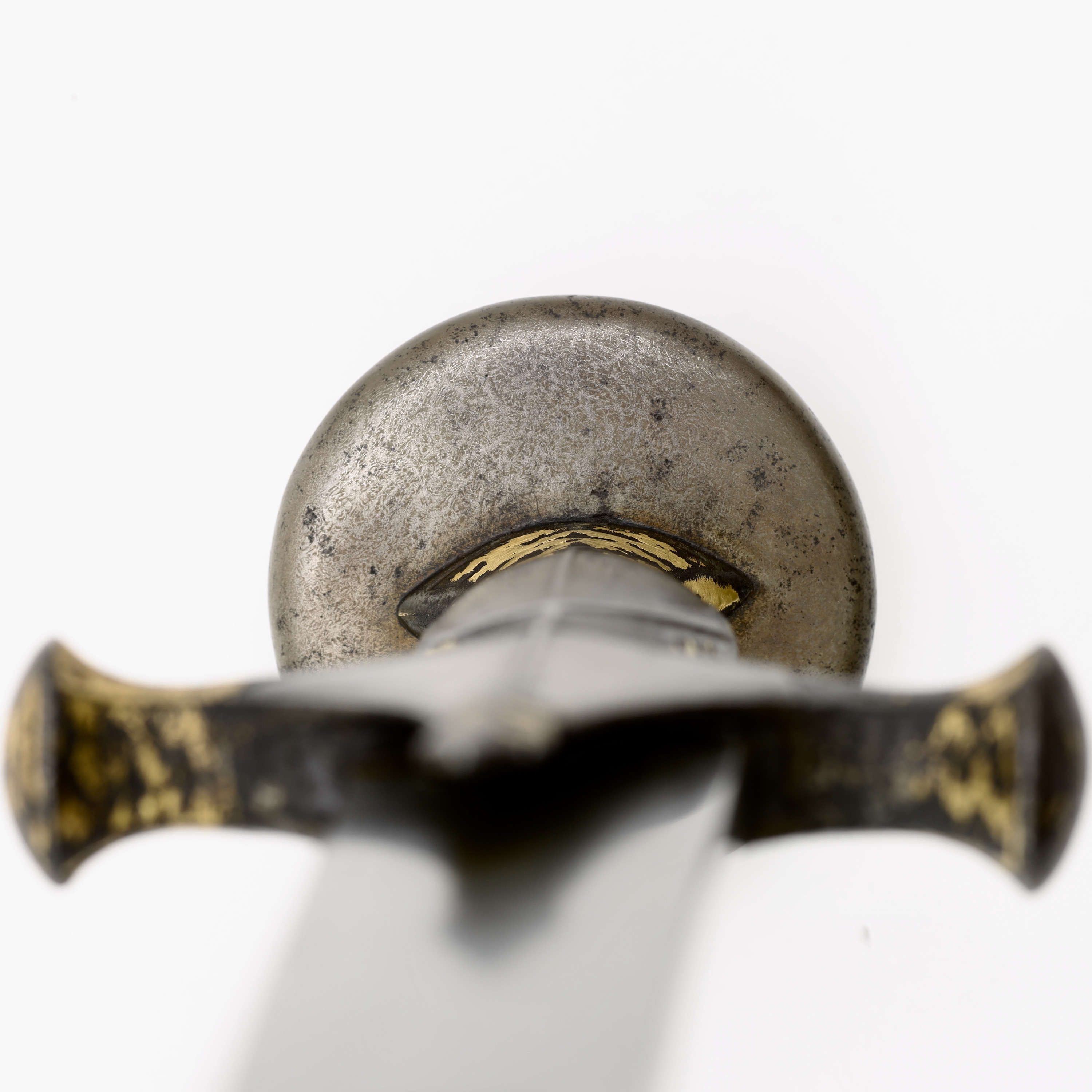 Talwar with wootz hilt and blade and tiger stripe decoration