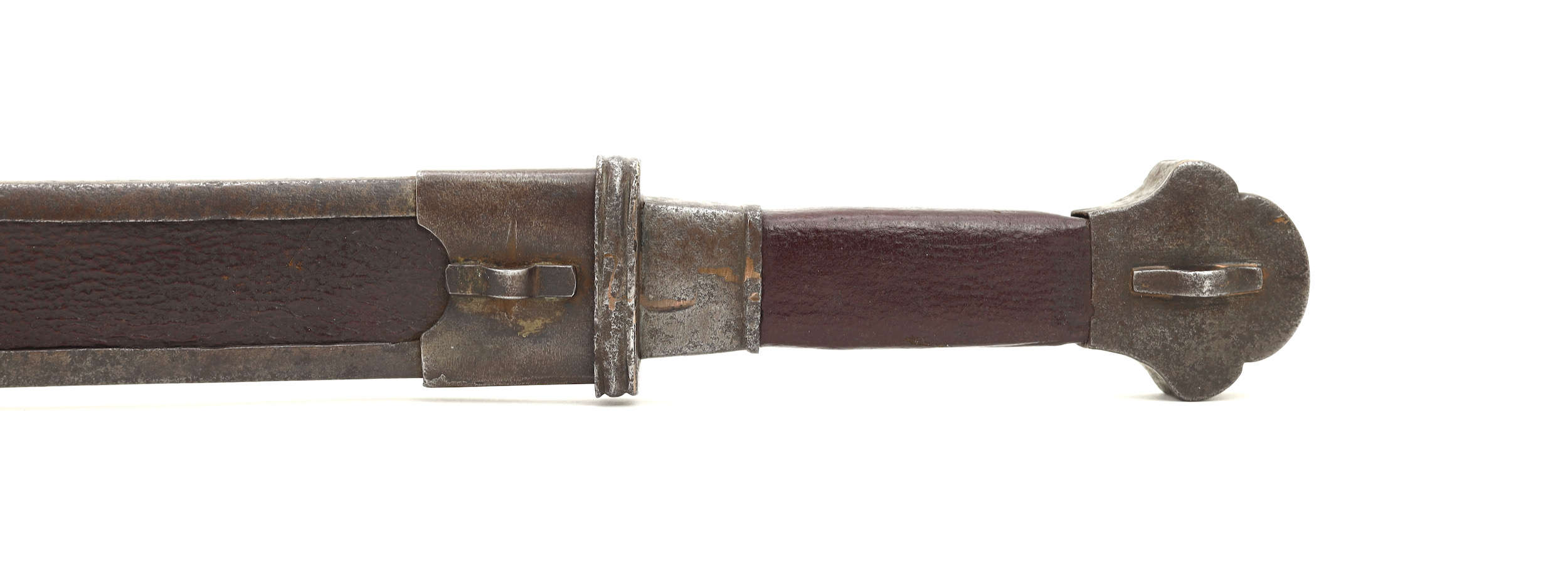 Tibetan shortsword with pierced iron mounts