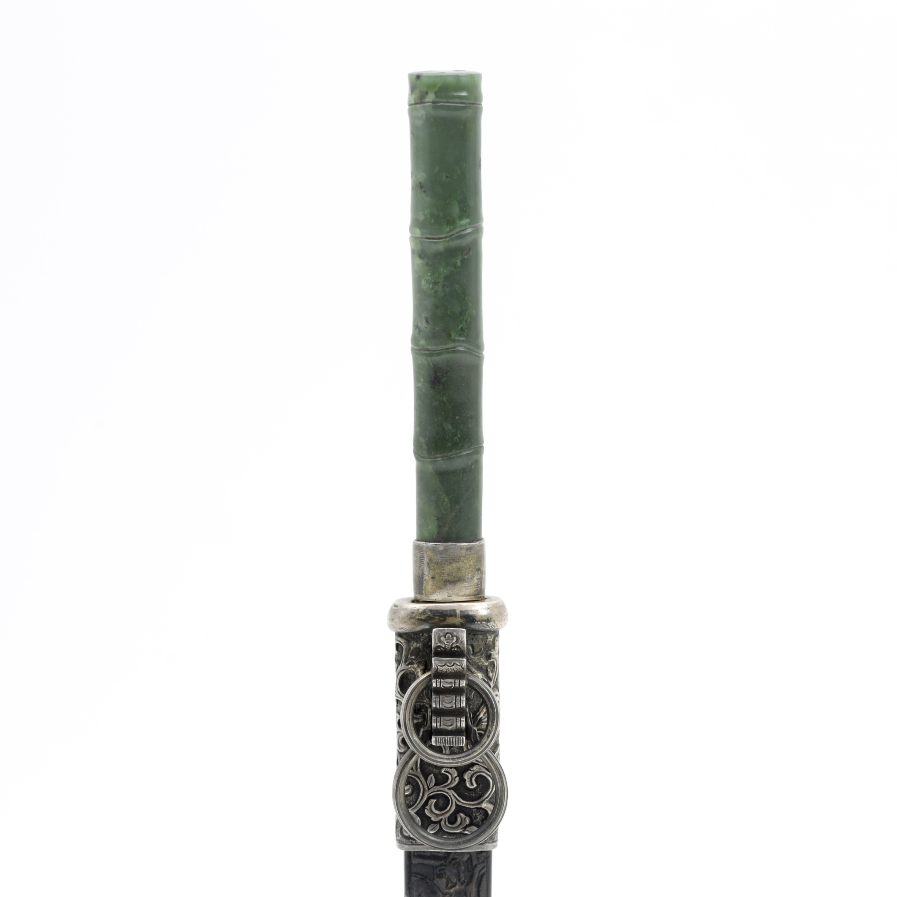 Chinese jade bamboo hilt knife