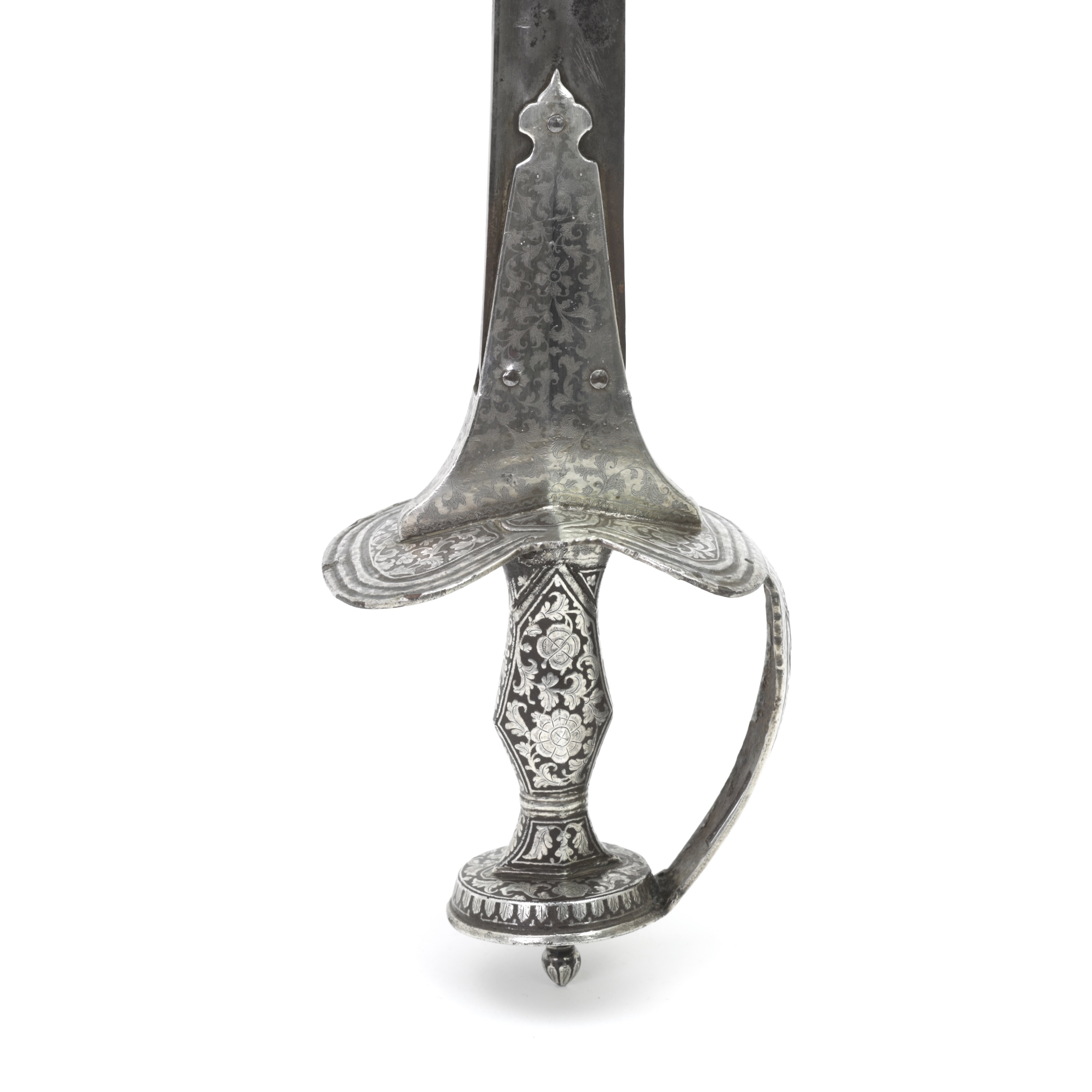 Deccan firangi with fine silver overlaid hilt