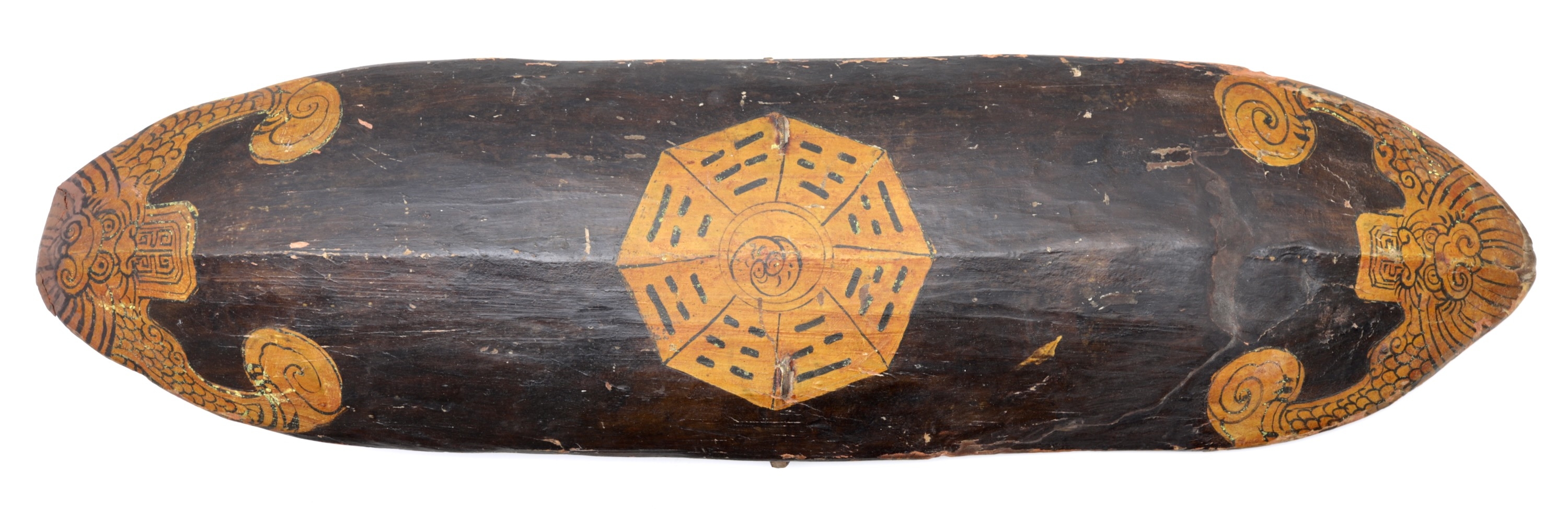 Antique Vietnamese rectangular wooden shield