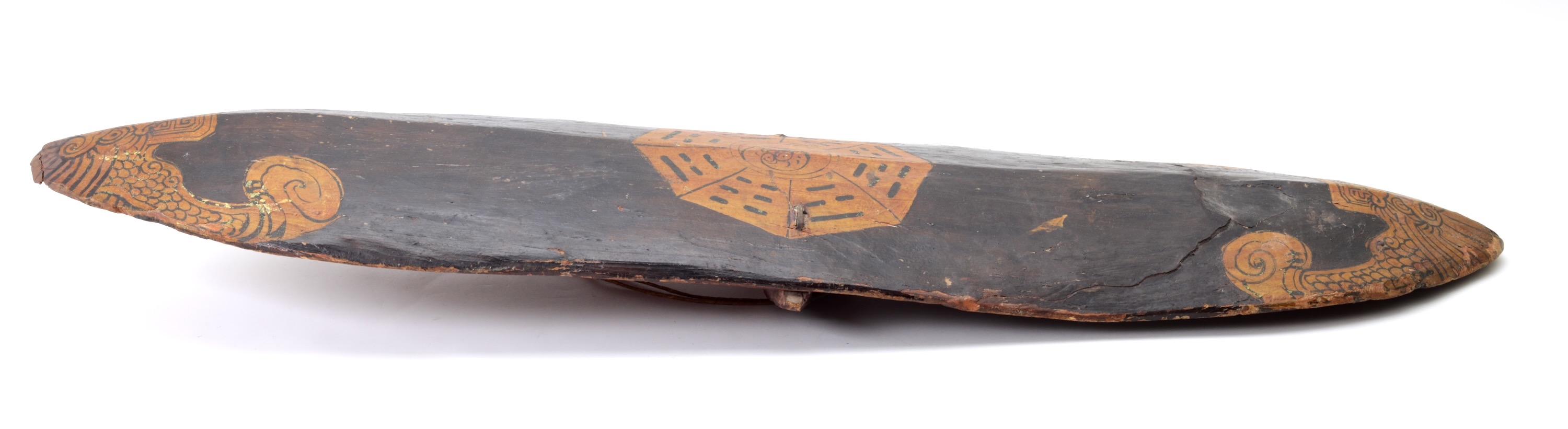 Antique Vietnamese rectangular wooden shield