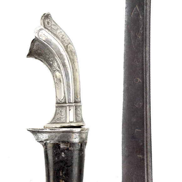 Preanger gobang sword with dated VOC blade logo